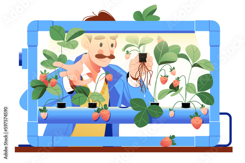 Hydroponics technology for plants growing