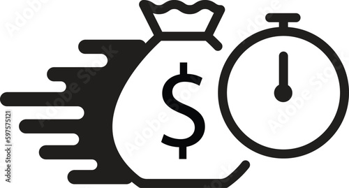 quick and easy loan, fast money providence, time payment, financial solution vector icon
