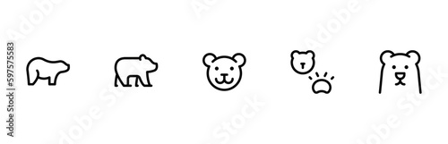 bear icon. flat vector and illustration, graphic, editable stroke. Suitable for website design, logo, app, template, and ui ux.