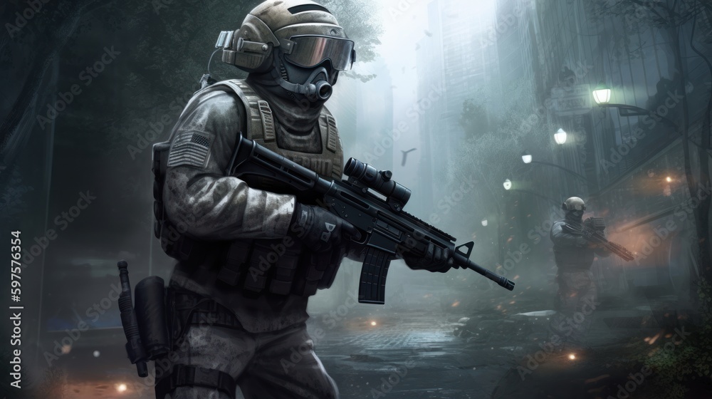 First Person Shooter Game Art FPS Wallpaper Background