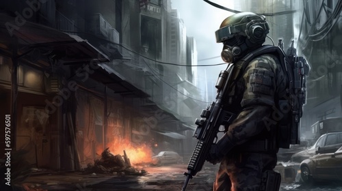 First Person Shooter Game Art FPS Wallpaper Background