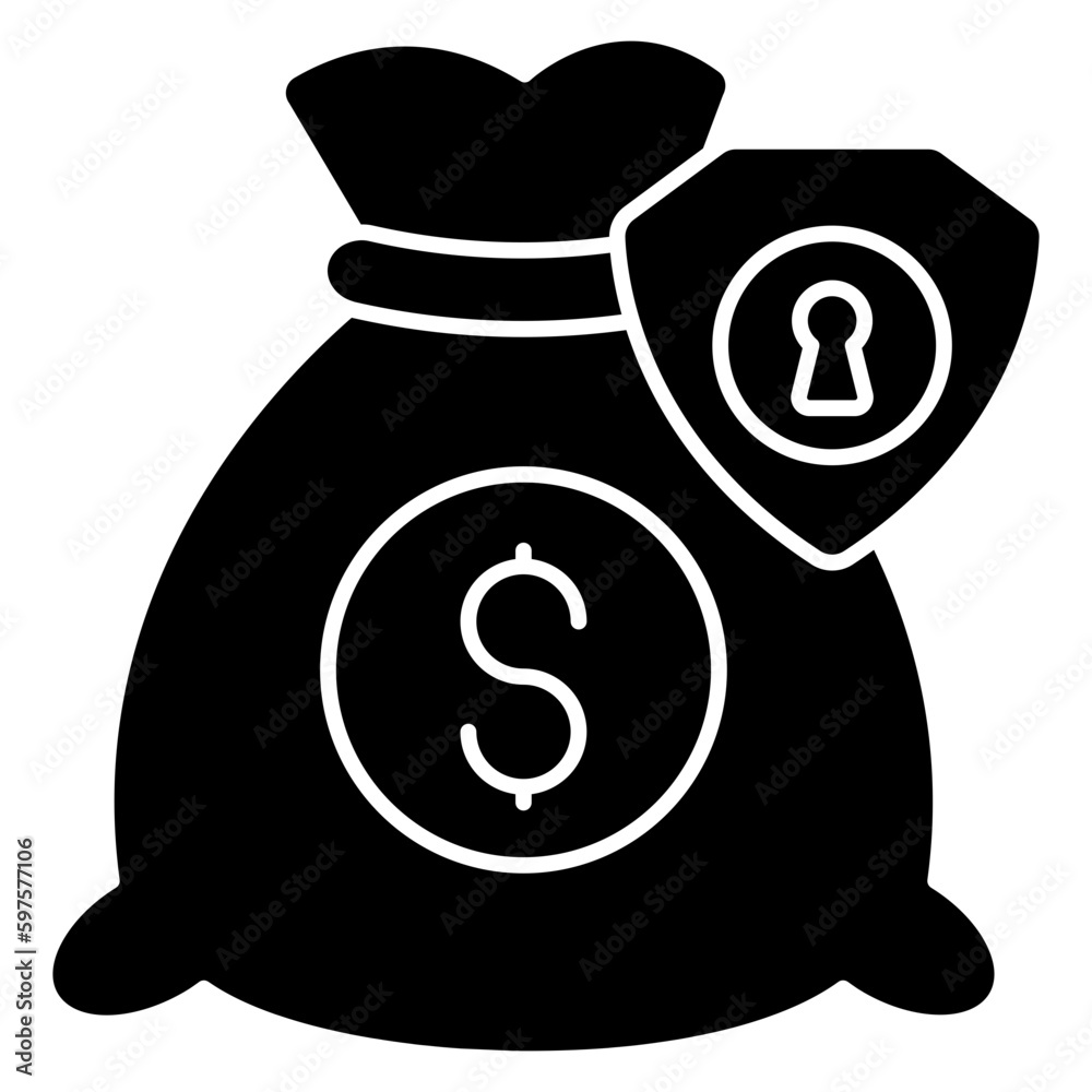 A premium download icon of financial security A premium download icon of financial security