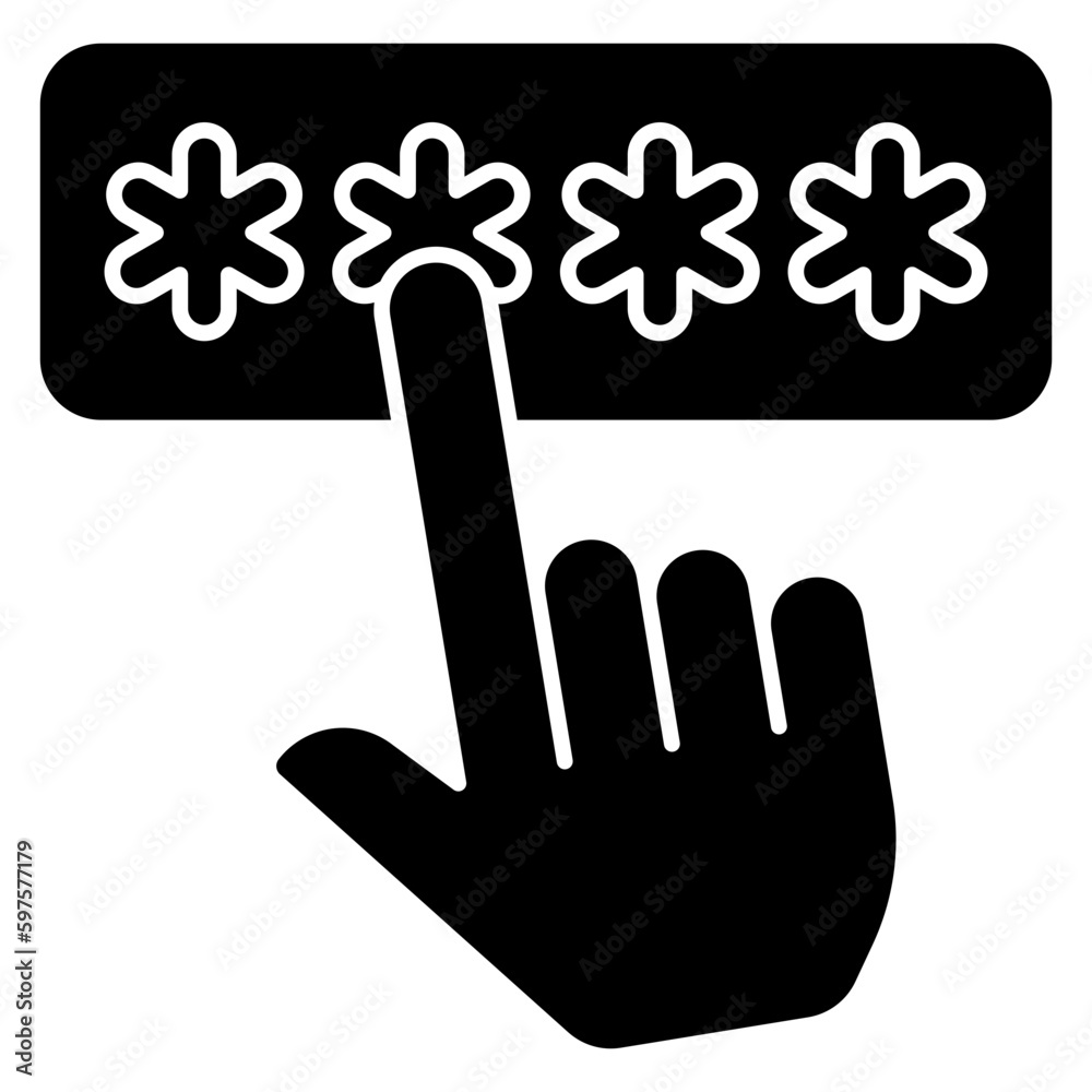 Modern design icon of password Modern design icon of password
