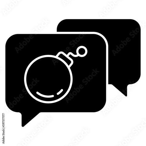 An icon design of infected chat
