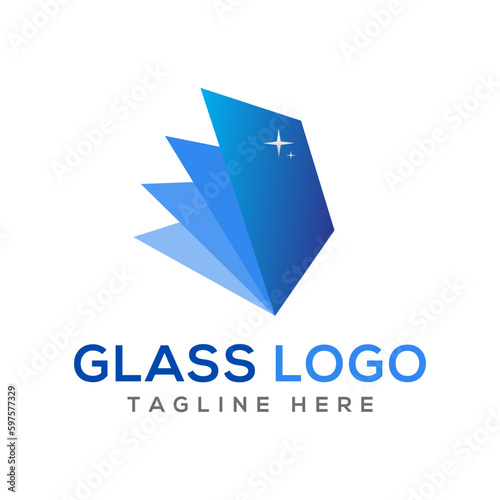 Window Glass Logo design vector