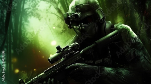 First Person Shooter Game Art FPS Wallpaper Background © Damian Sobczyk