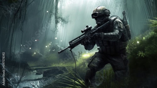 First Person Shooter Game Art FPS Wallpaper Background