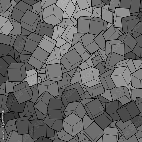 Gray background from cubes. polygonal style. Design element.