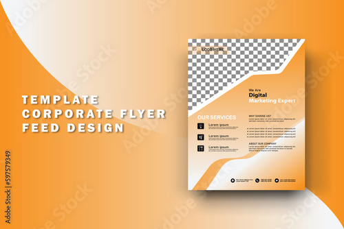 Corporate flyer design template.