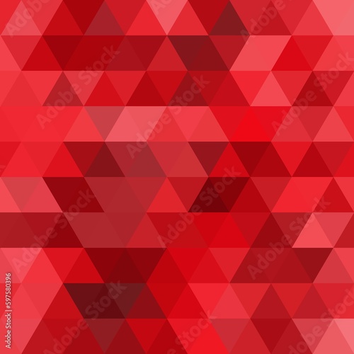 Red and white triangles. Abstract geometric background. Vector graphics.