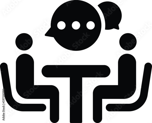 Business Consulting Icon, meeting vector icon