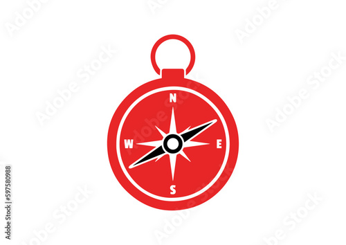 vector colorful compass direction illustration design