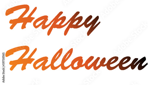 Happy Halloween - orange gradient color lettering - great for website, email, greeting card, presentation, postcard, book, t-shirt, sweatshirt, label, sticker, book, gift wrap, printables -