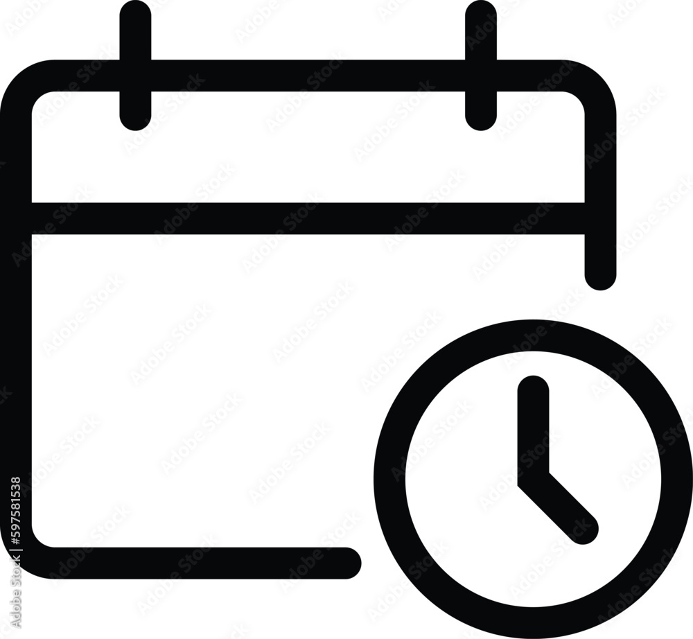 calendar Date Time icon vector calendar Date Time icon vector