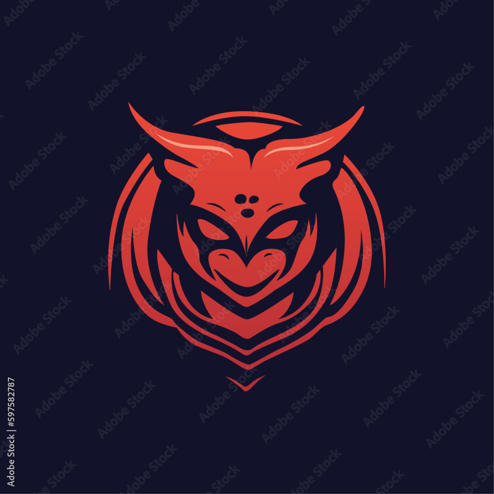 A logo for a game like a devil or owl