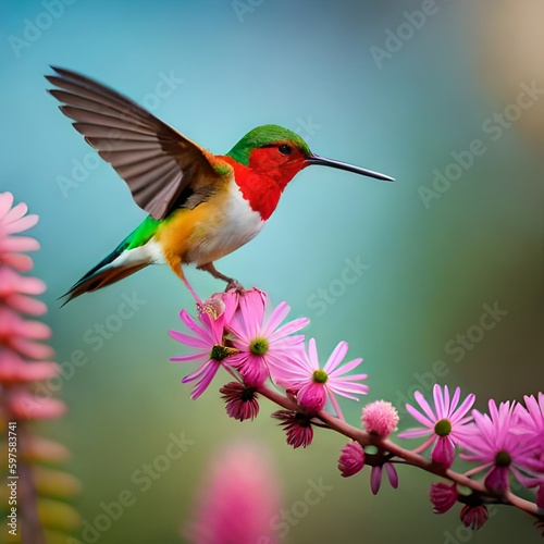 hummingbird on a flower © Cam Campbell