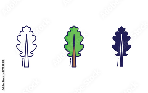 cedar tree vector icon