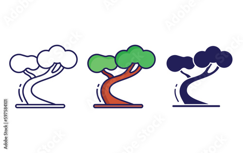 aspen tree vector icon