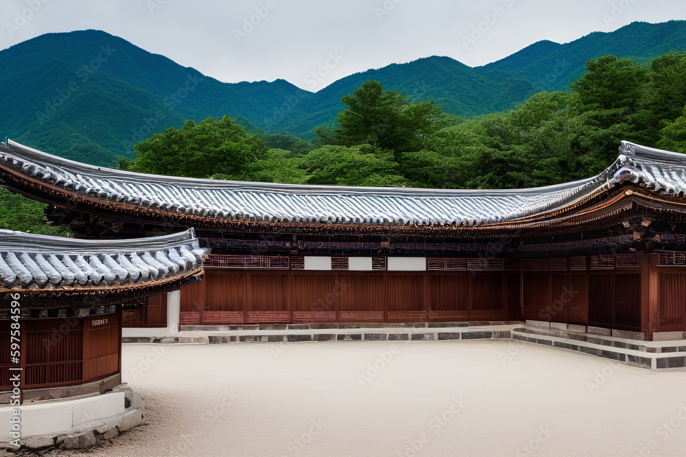 house building roof tradition mountain korea house building roof tradition mountain korea
