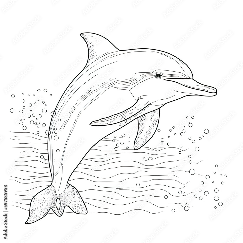 Free Printable How to draw Dolphin Worksheet - kiddoworksheets