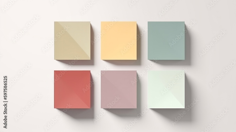 Square paper mockup with realistic shadows overlaying paper. Generative ai Square paper mockup with realistic shadows overlaying paper. Generative ai
