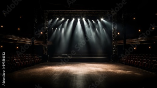 Spotlight on stage. Generative ai
