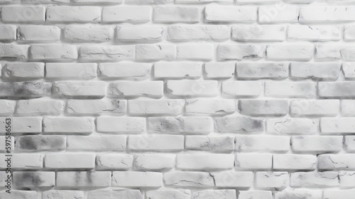 Texture white brick wall background. Generative ai