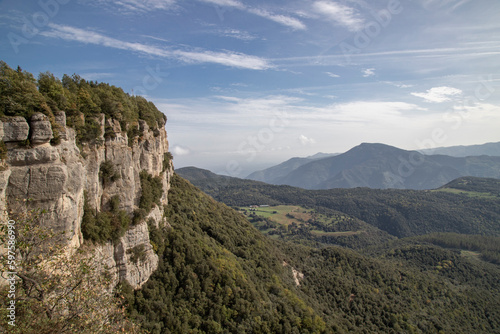 Collsacabra mountains landscape in Guilleries National Park in Catalonia
