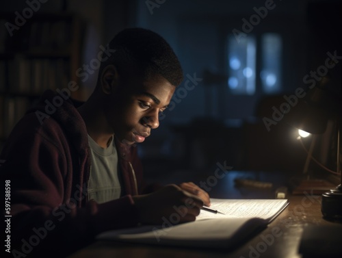 Junger Mann am lernen