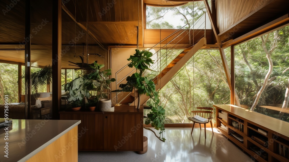 interior in the tree house