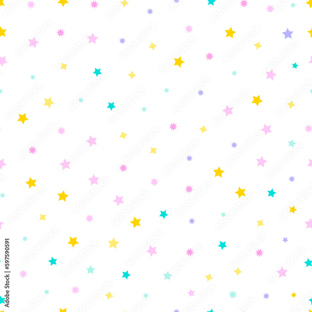 seamless pattern with confetti  isolated in transparent background