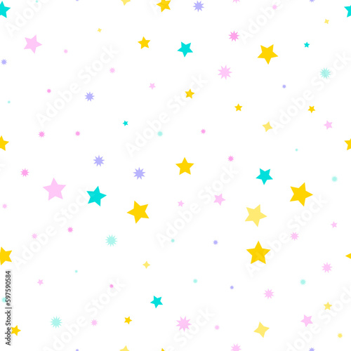 seamless pattern with confetti isolated in transparent background