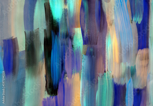 Blue green orange acrylic oil painting texture