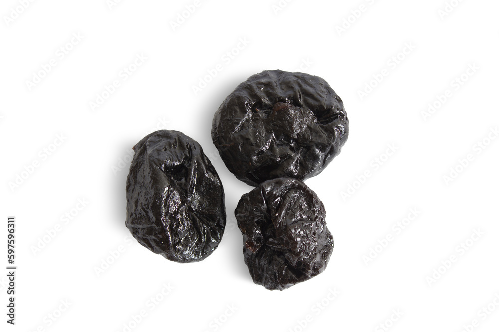 Prune isolated on white background. Dried fruits Prune isolated on white background. Dried fruits