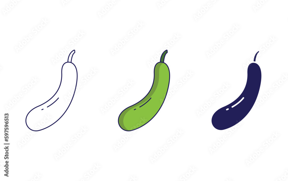 Obraz premium Bottle Gourd vector icon
