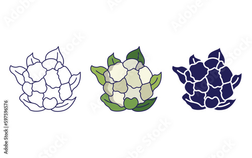 Cauliflower vector icon