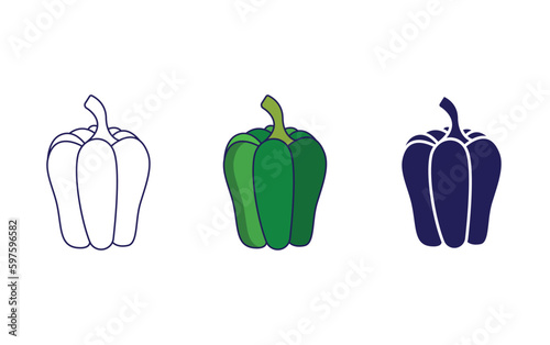 Capsicum vector icon