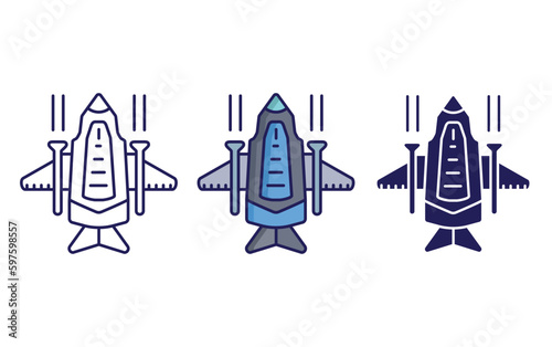 Fighter Jet vector icon