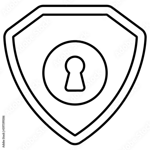 An editable design icon of security shield