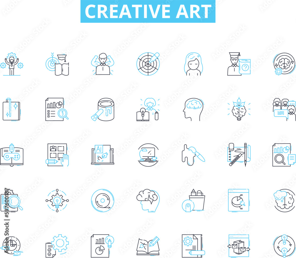 Creative art linear icons set. Visionary, Imaginative, Innovative, Expressive, Eccentric, Spirited, Colorful line vector and concept signs. Inspirational,Inspired,Originality outline illustrations Creative art linear icons set. Visionary, Imaginative, Innovative, Expressive, Eccentric, Spirited, Colorful line vector and concept signs. Inspirational,Inspired,Originality outline illustrations