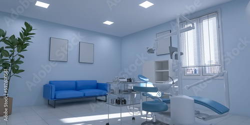 Dentist office interior, 3d render, 3d illustration © tanya78