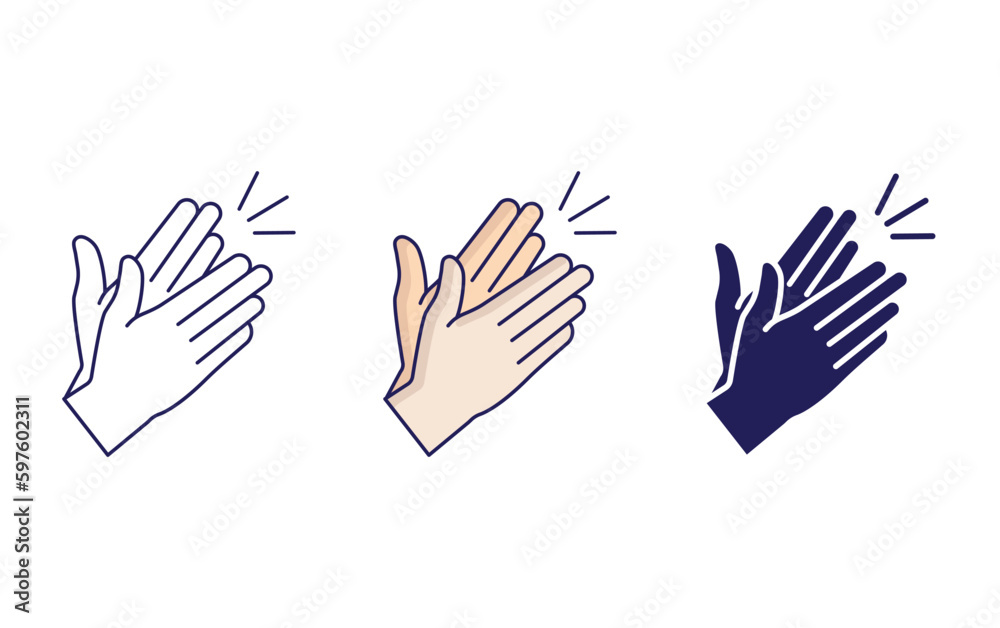 Obraz premium Clapping vector icon