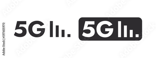 5G network wireless icons. Cellular communication. Superfast 5G cellular. Vector scalable graphics