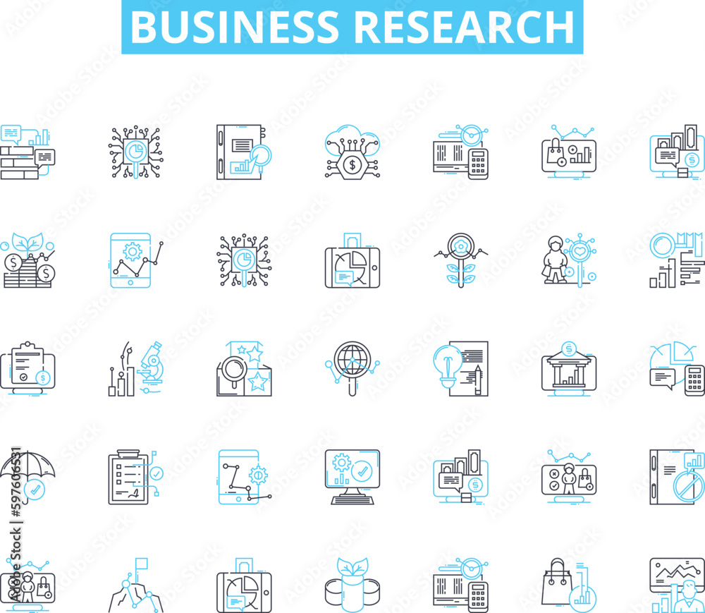 Business research linear icons set. Analysis, Trends, Insights, Survey, Data, Market, Strategy line vector and concept signs. Competitors,Competitive,SWOT outline illustrations Business research linear icons set. Analysis, Trends, Insights, Survey, Data, Market, Strategy line vector and concept signs. Competitors,Competitive,SWOT outline illustrations