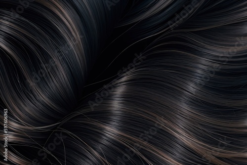 Beautiful healthy shiny hair texture, generative ai.