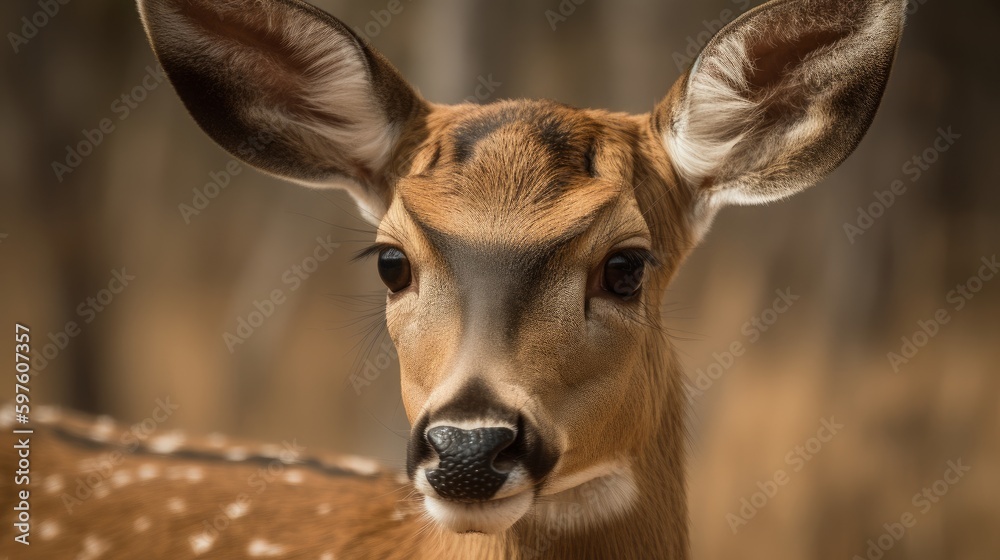 Sweet little deer with big doe eyes and a curious Sweet little deer with big doe eyes and a curious