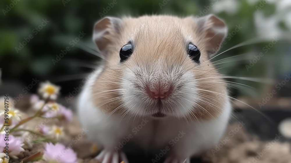 Adorable animal with a rosy button nose Adorable animal with a rosy button nose