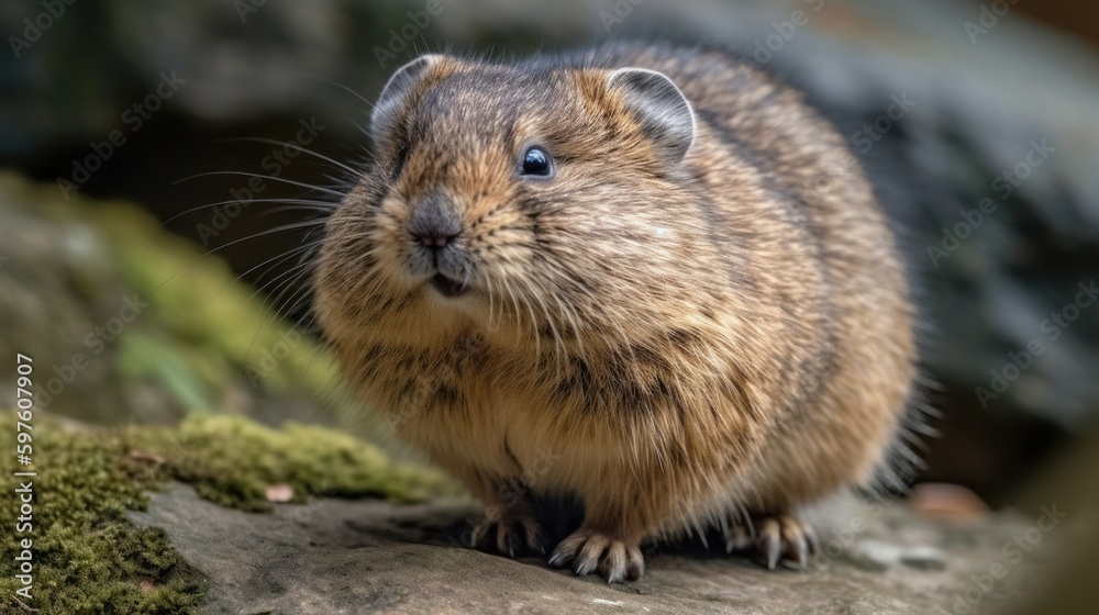 Cute mammal with a busy tail and round chubby cheek Cute mammal with a busy tail and round chubby cheek