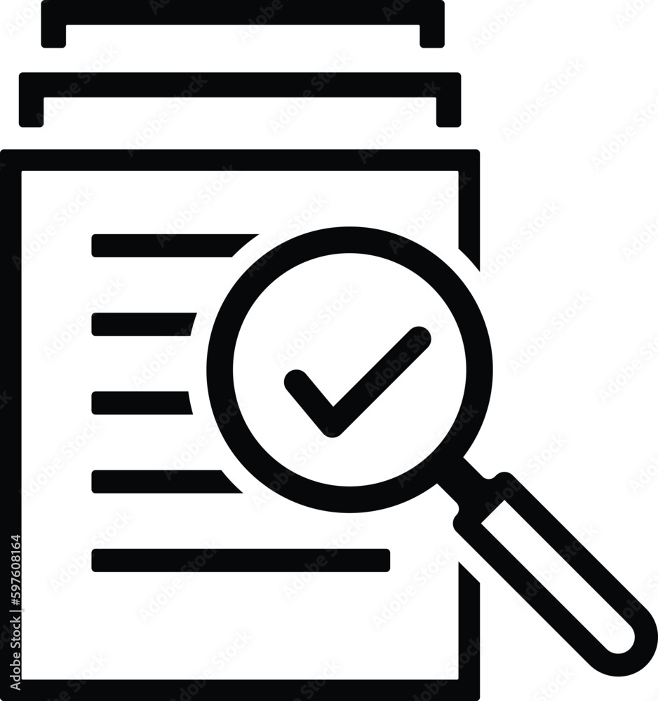 magnifying glass like check assess, scrutiny plan icon magnifying glass like check assess, scrutiny plan icon