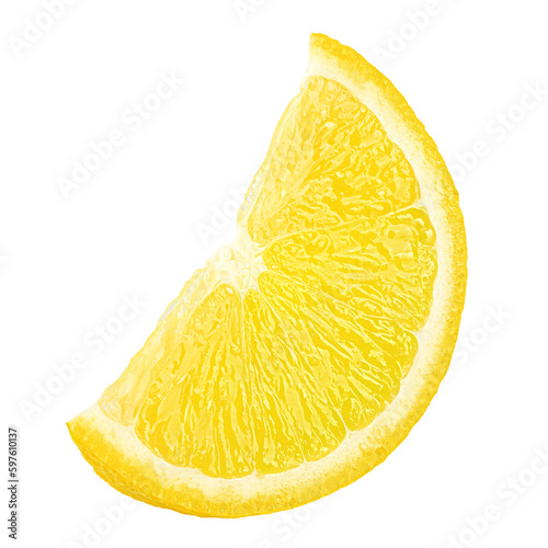 lemon slice, isolated on white background